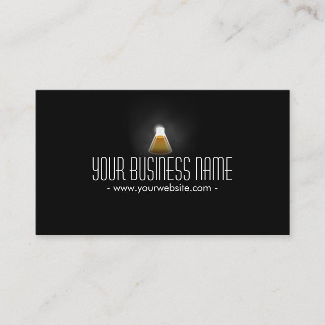 Gold Flask in the Dark Scientific Business Card (Front)
