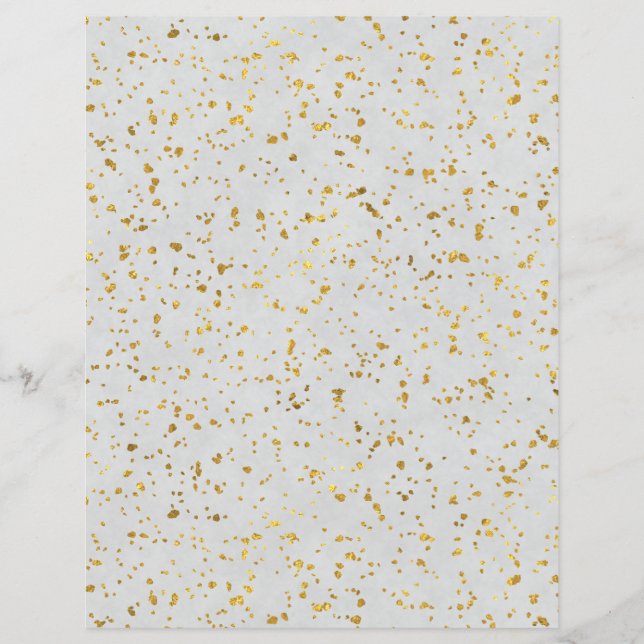 Gold Flecked Scrapbook Paper (Front)