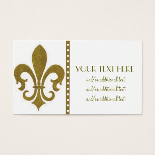 Gold Fleur De Lis Business Card