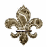 Gold Fleur de Lis Acrylic Sculpture<br><div class="desc">Gold Fleur de Lis Sculpture - or pin,  magnet,  keychain,  or ornament.</div>