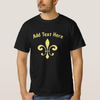 Gold Fleur De Lis, add edit text to personalize