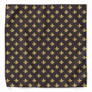 Gold Fleur De Lis Bandana
