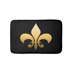 Gold Fleur de Lis Bathroom Mat