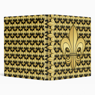 Gold Fleur de lis Binder