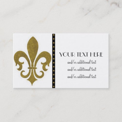 Gold Fleur De Lis Business Card