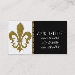 Gold Fleur De Lis Business Card
