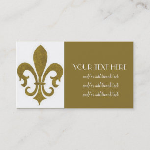 Gold Fleur De Lis Business Card