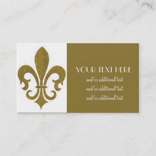 Gold Fleur De Lis Business Cards