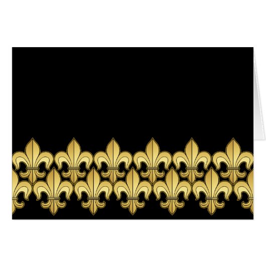 Gold Fleur de lis Cards (Front Horizontal)