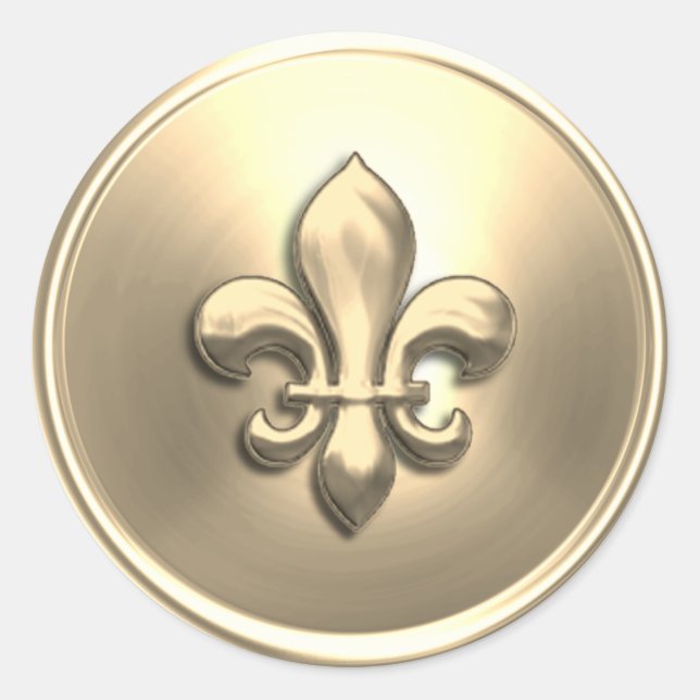 Gold Fleur de Lis Envelope Seal (Front)
