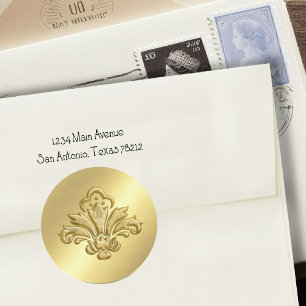 Gold Fleur de Lis Envelope Seal