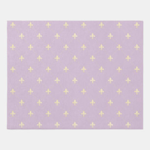 Gold Fleur-de-Lis Lilac 6x4 Outdoor Rug