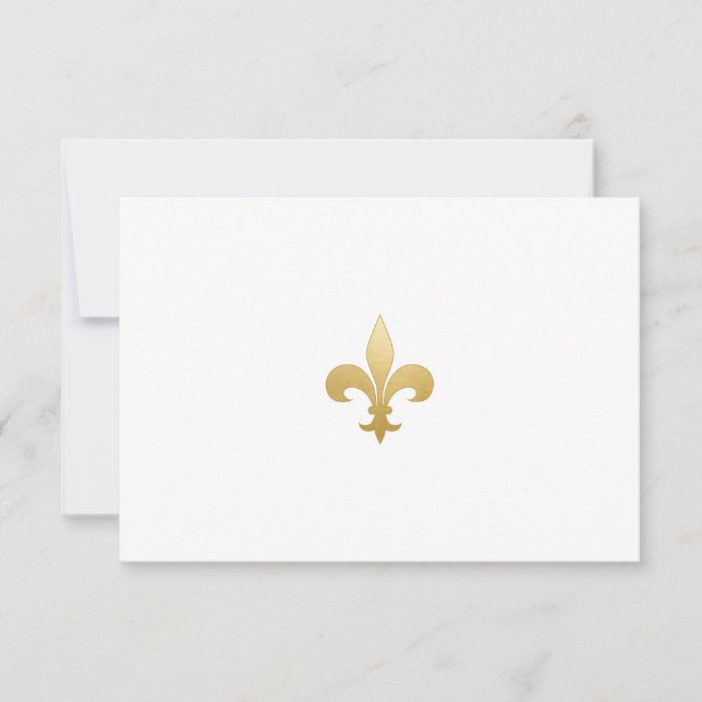 Gold Fleur-de-Lis Note Card (Front)