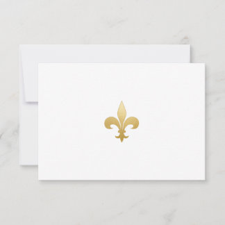 Gold Fleur-de-Lis Note Card