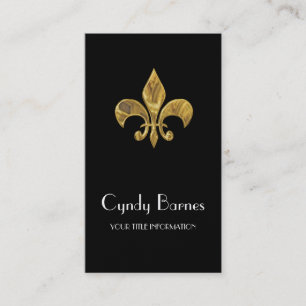 Gold Fleur de Lis on Any Color Background Business Card