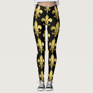 Gold Fleur de Lis on Any Color Leggings