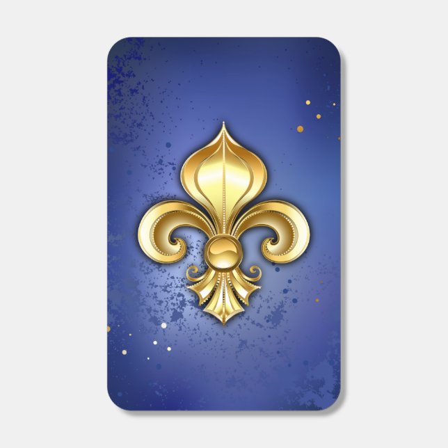 Gold Fleur de Lis on Blue Matchboxes (Front)
