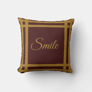 Gold Fleur-de-lis Personalised Reversible Throw Pillow