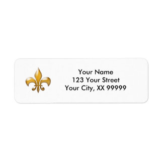 Gold Fleur de Lis Return Address Labels