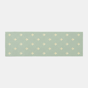 Gold Fleur-de-Lis Sage 8x2.5 Runner