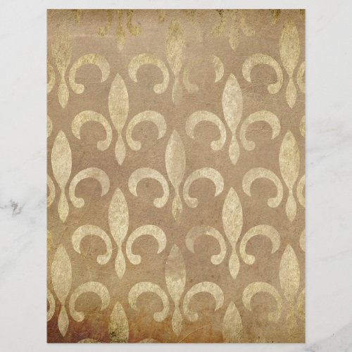 Gold Fleur de Lis Scrapbook Paper