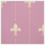 Gold Fleur-de-Lis with Pink (large scale) Fabric