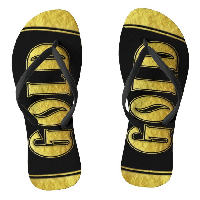 Gold Flip Flops (Footbed)
