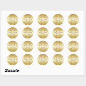 Gold Floral and Purple 1.5" Round Sticker (Sheet)