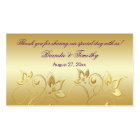 Gold Floral and Purple Wedding Favor Tag