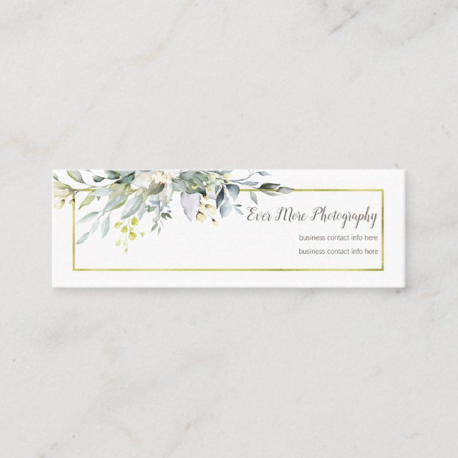 Gold Floral Boho | Business Card | Photography (Front)