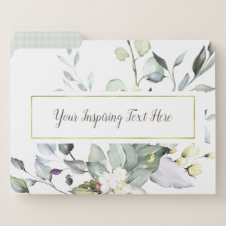Gold Floral Boho | Watercolor | File Folder