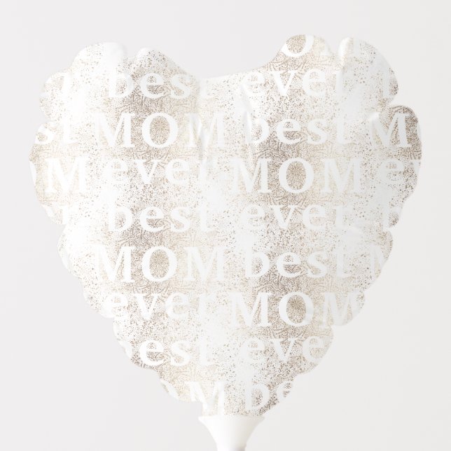 Gold Floral Botanical Modern MAMA | best MOM ever Balloon (Front)