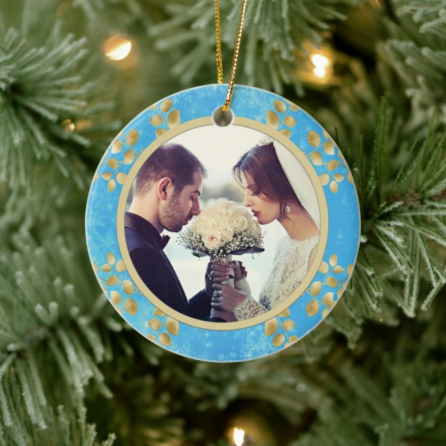 Gold Floral Ceramic Ornament (Tree)