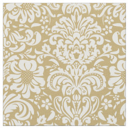 Gold Floral Damask Fabric
