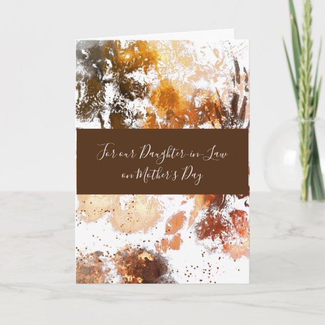 Gold Floral Daughter-in-Law Mother's Day Card (Front)