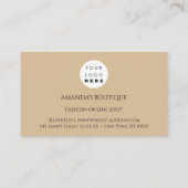 Gold Floral Dress Logo Fashion Wedding Business Card | Zazzle