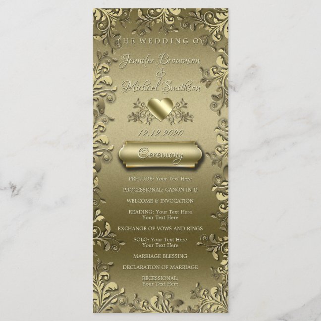 Gold Floral Elegant baroque vintage art Program