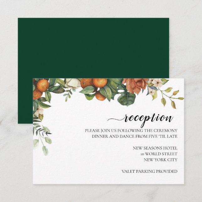 Gold Floral | Elegant Eucalyptus Greenery Invitation (Front/Back)