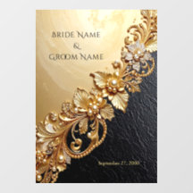 Gold Floral Embellishments Floor Decal