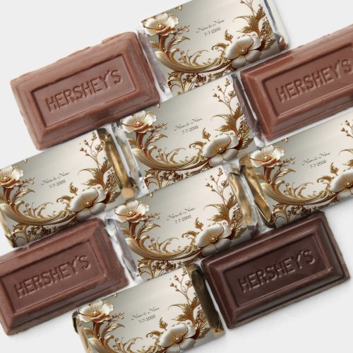 Gold Floral Hershey's Miniatures
