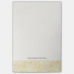Gold floral leaves pattern post-it notes