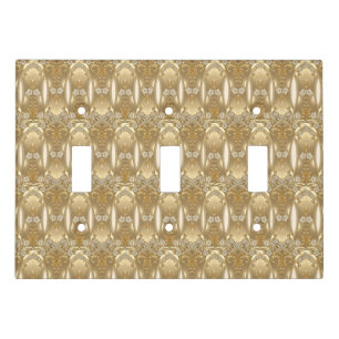 Gold Floral Light Switch Cover
