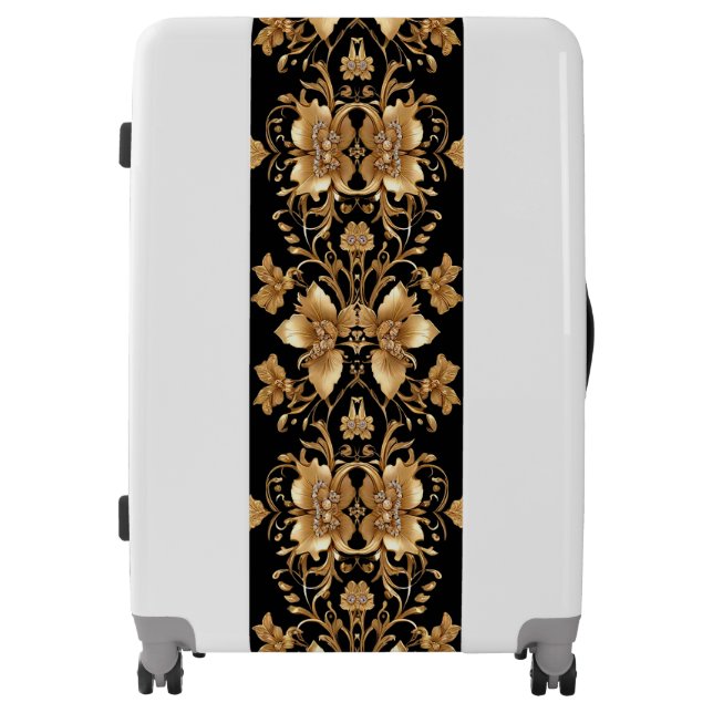 Gold Floral Luggage (Front)