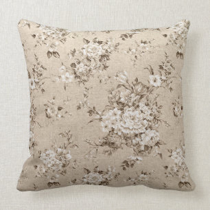 Gold Floral Luxury Decorative Pillow