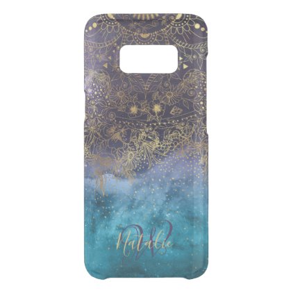 Gold floral mandala and confetti image uncommon samsung galaxy s8 case