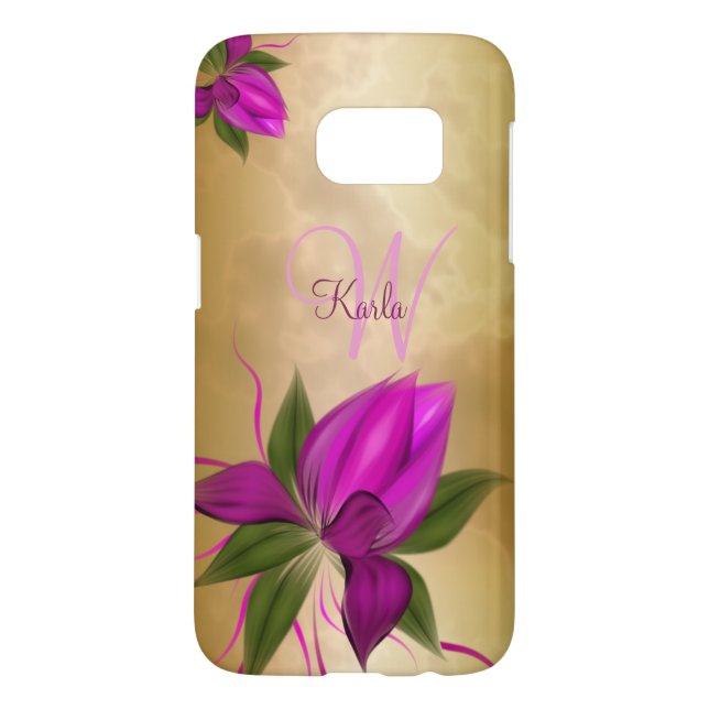 Gold Floral Marble Case-Mate Samsung Galaxy Case (Back)