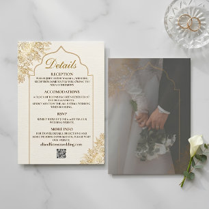 Gold Floral Mosque Elegance Muslim Enclosure Card