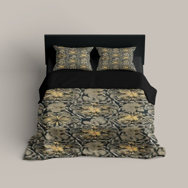 Gold Floral Pattern Duvet Cover (Creator Uploaded)