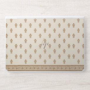 Gold Floral Pattern HP Laptop Skin