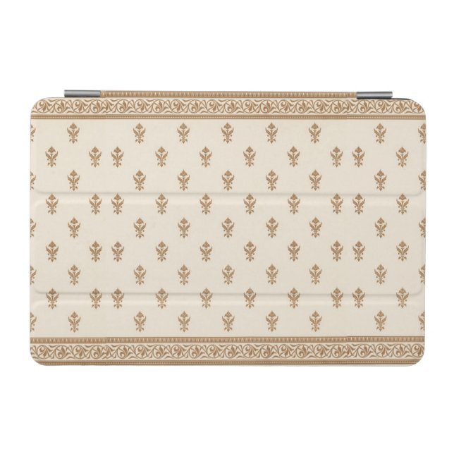Gold Floral Pattern iPad Mini Cover (Horizontal)